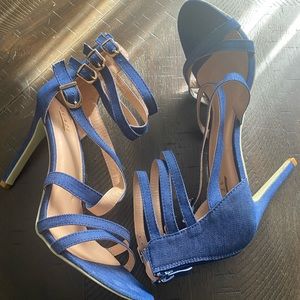 Denim size 10 high heels